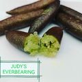 Nius récoltons aussi la variété rare, très rare, de JUDY'S EVERBEARING, variété de citron Caviar fingerlime, une sacrée réputation. Une peau vert brun, des perles vertes à beige, on adore son goût très pur.

#citroncaviar #fingerlime #limoncaviar #agriculturenaturelle #judyseverbearing